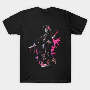 Geisha | Grim Reaper Geisha Skull | Cool Retro Japanese Aesthetic #11 T-Shirt